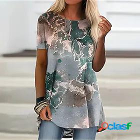 Womens Short Mini Dress T Shirt Dress Tee Dress Gray Short