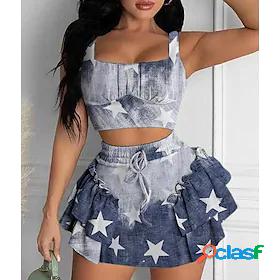 Womens Streetwear Geometric Casual Daily Wear Two Piece Set