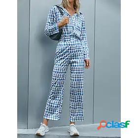 Womens Streetwear Geometric Casual Daily Wear Two Piece Set