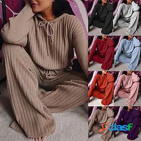 Womens Sweatsuit 2 Piece Set Solid Color Sport Athleisure