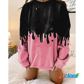 Womens Tie Dye Hoodie Sweatshirt 3D Printing Daily Basic