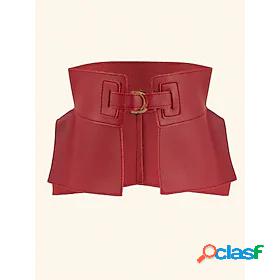 Womens Wide Belt Fuchsia Brown Party Wedding Street Daily