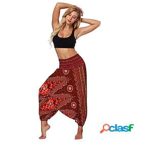 Womens Yoga Pants Bloomers Bottoms Harem Paisley Bohemian