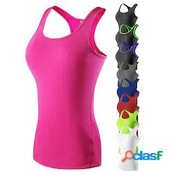 YUERLIAN Per donna Senza maniche T-shirt da corsa Canotta a