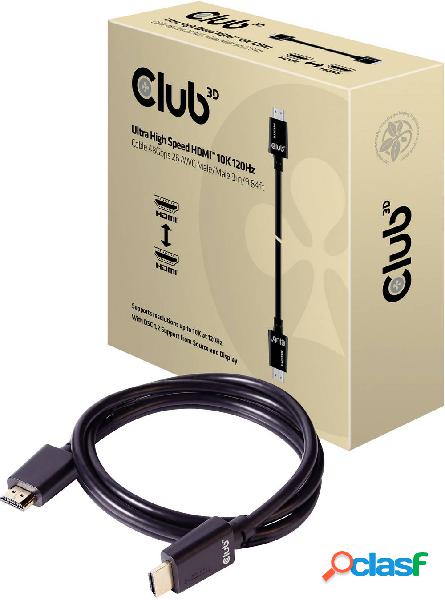 club3D HDMI Cavo Spina HDMI-A, Spina HDMI-A 3.00 m Nero