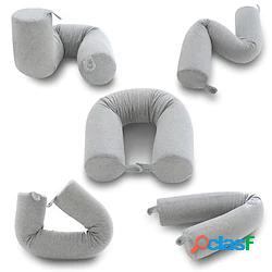 cuscino da viaggio in memory foam per collo, mento lombare e