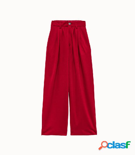forte forte pantalone in lana rosso