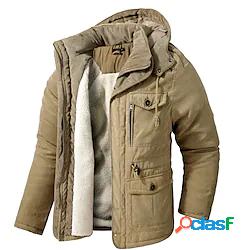 giacca invernale da uomo con cappuccio giacca militare parka