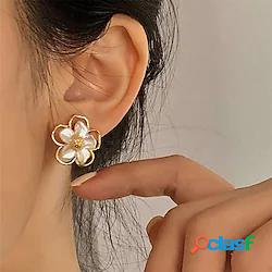 orecchini a perno classico a forma di fiore personalizzato