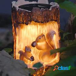 outdoor solar scoiattolo palo luci led garden light yard