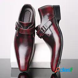 oxford da uomo vintage classico britannico con cinturino a