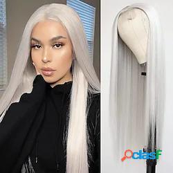 parrucca bianca platino capelli lunghi lisci parrucca bionda