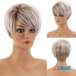 parrucche corte pixie per donne bianche parrucche nere a