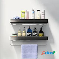 portaoggetti in alluminio nero portaoggetti da bagno