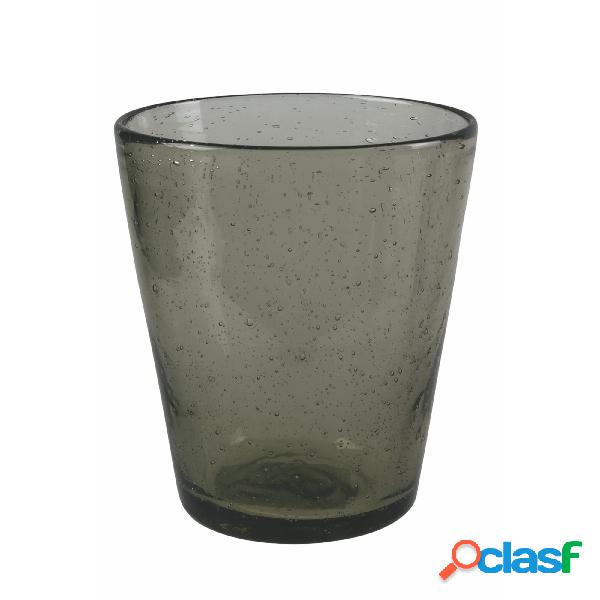 set 6 BICCHIERI ACQUA Cancun Satin in Vetro Grigio, diametro