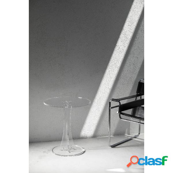tavolino tondo sky trasparente incolore, dimensioni