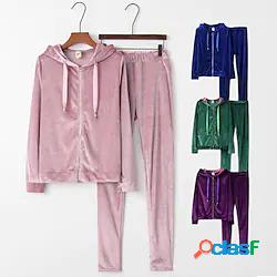 tuta da donna 2 pezzi full zip athleisure manica lunga