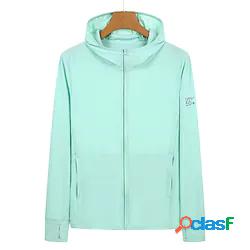 uomo donna upf 50 protezione solare uv zip up felpa con