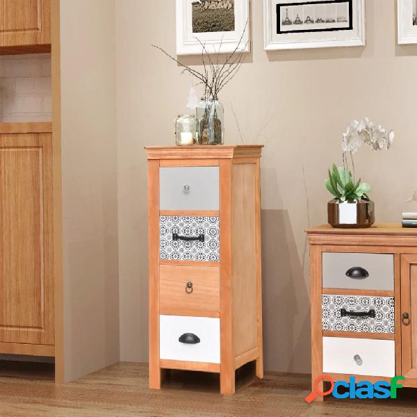 vidaXL Cassettiera 35x35x90 cm in Legno Massello