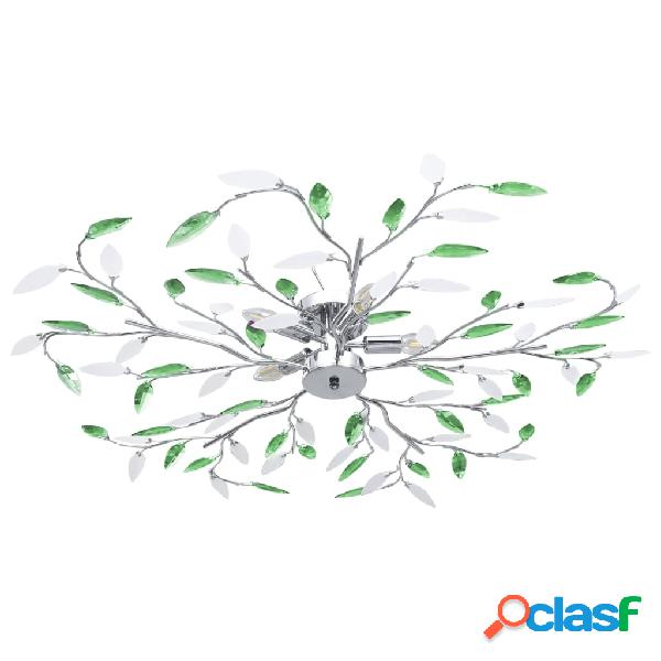 vidaXL Lampadario Foglie e Bracci in Cristallo Acrilico 5