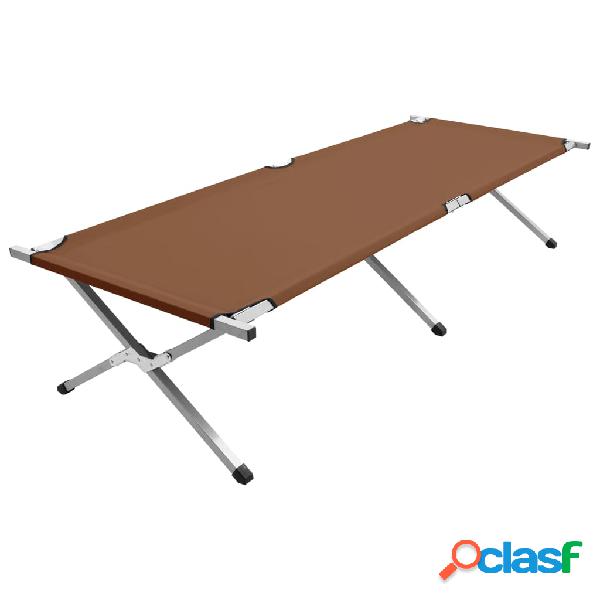 vidaXL Letto da Campeggio 210x80x48 cm XXL Marrone