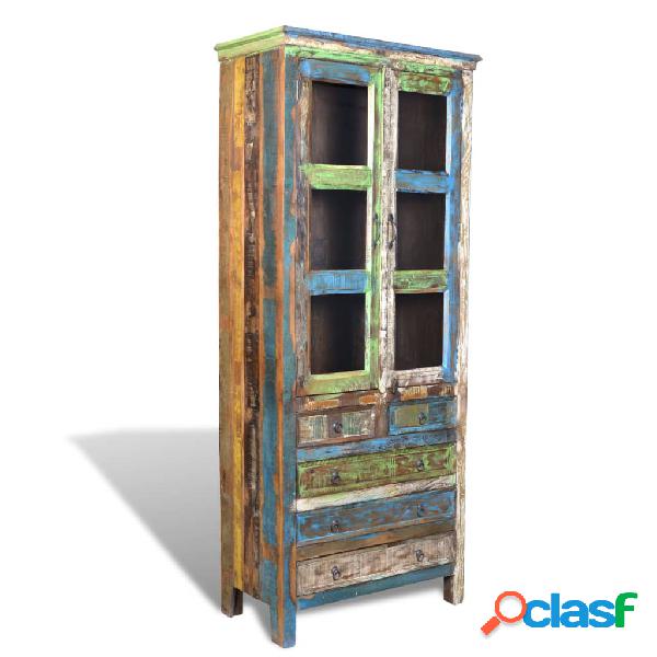 vidaXL Libreria Multicolore in Legno Riciclato con 5