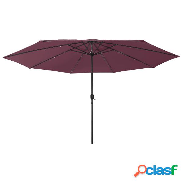 vidaXL Ombrellone da Esterni con LED e Palo Metallo 300 cm