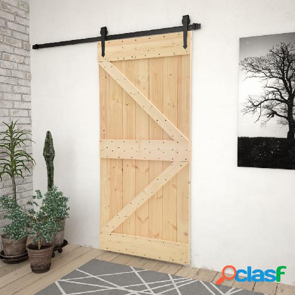 vidaXL Porta 80x210 cm in Legno Massello di Pino