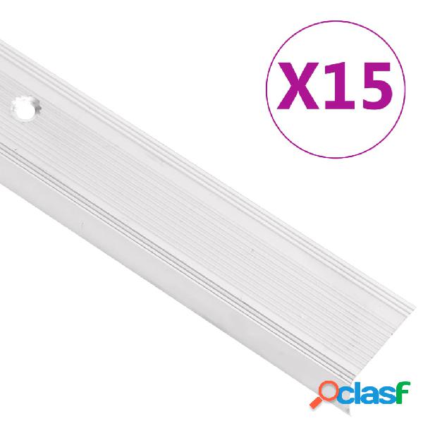 vidaXL Profili a L per Gradini 5 pz in Alluminio 100 cm