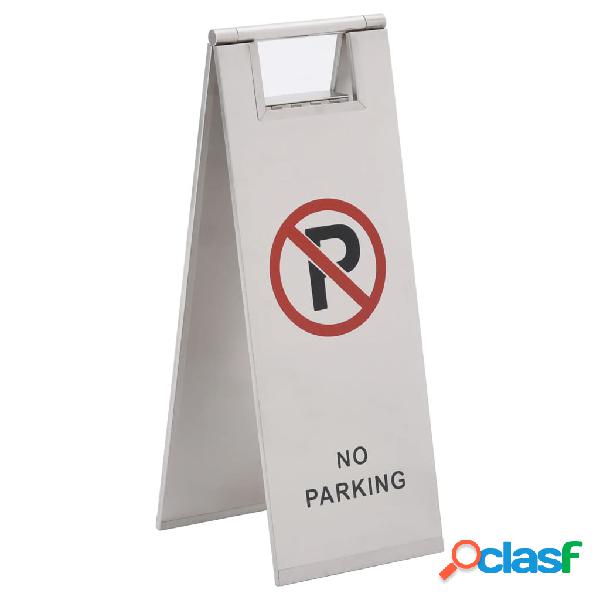 vidaXL Segnale di Parcheggio Pieghevole in Acciaio Inox