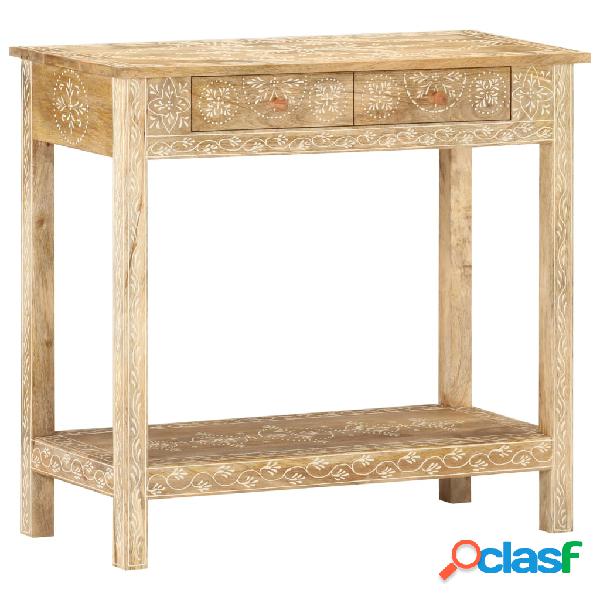 vidaXL Tavolo Consolle 80x35x74 cm in Legno Massello di