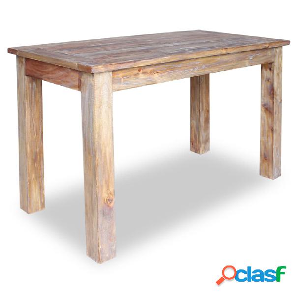 vidaXL Tavolo da Pranzo in Legno Massello Anticato 120x60x77