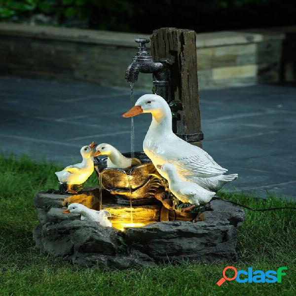1 PC Anatre Famiglia Giardino Statua Animale Scultura Resina