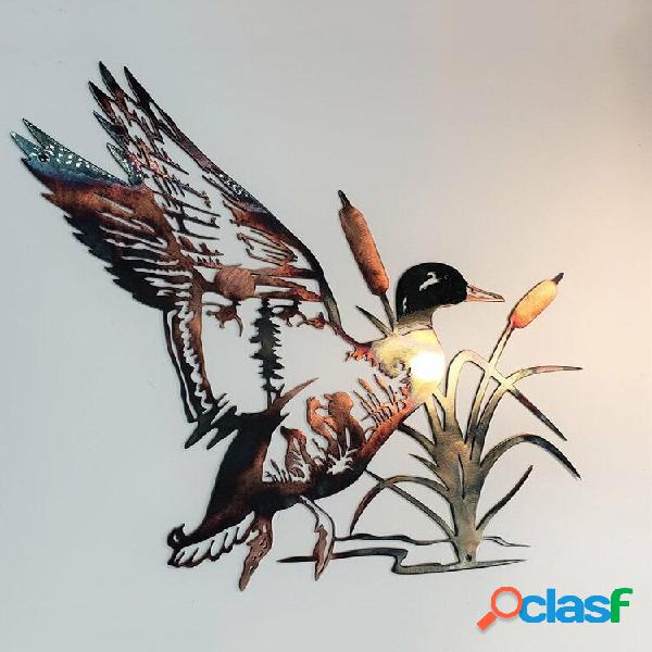 1 PC Metallo Uccello Animale Silhouette Wall Art Decorazione