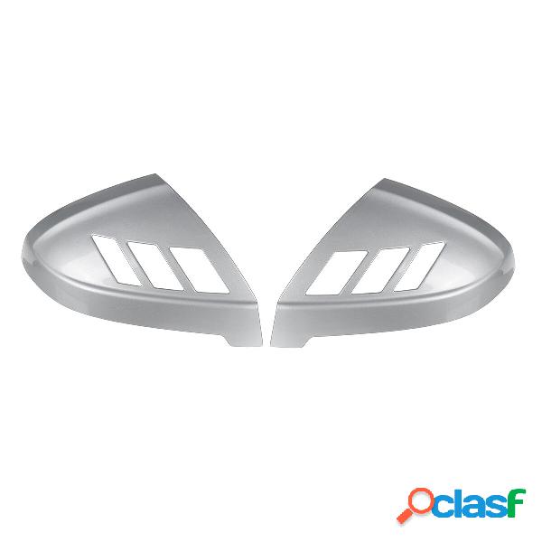 1 paio cromo argento specchietto retrovisore copertura tappo