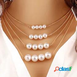 1 pc Collana Collana di perle For Per donna Perle Da sera