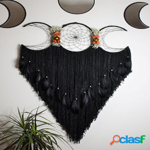 1 pz fatto a mano multicolore acchiappasogni tripla luna un