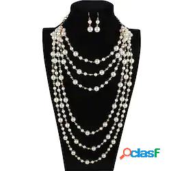 1 set Set di gioielli For Per donna Perle Anniversario Da