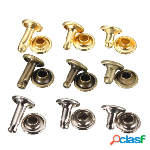 100Pcs Double Caps Borchie Rivetti Set Artigianato fai da te