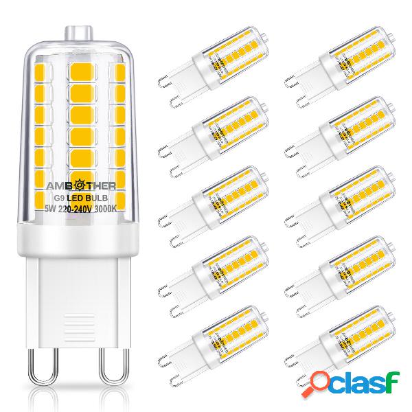 10pcs AMBOTHER 45LED 5W G9 LED Lampadina a mais Faretto