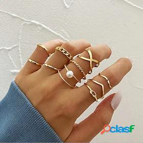 10pcs Ring Set Womens Party Evening Street Prom Geometrical