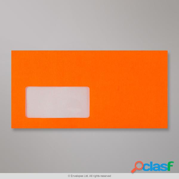 110x220 mm (DL) Busta arancio fluorescente con finestra