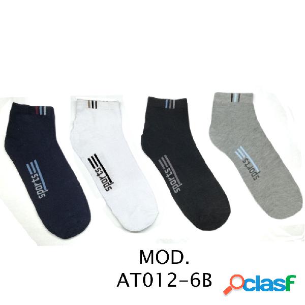 12 PAIA DI CALZINI UOMO COLLO BASSO COMODI IN 4 COLORI SPORT