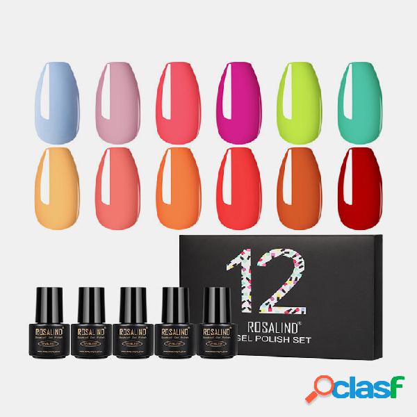 12 PZ Gel Set Polacco Per Manicure UV Colori Gel Chiodo