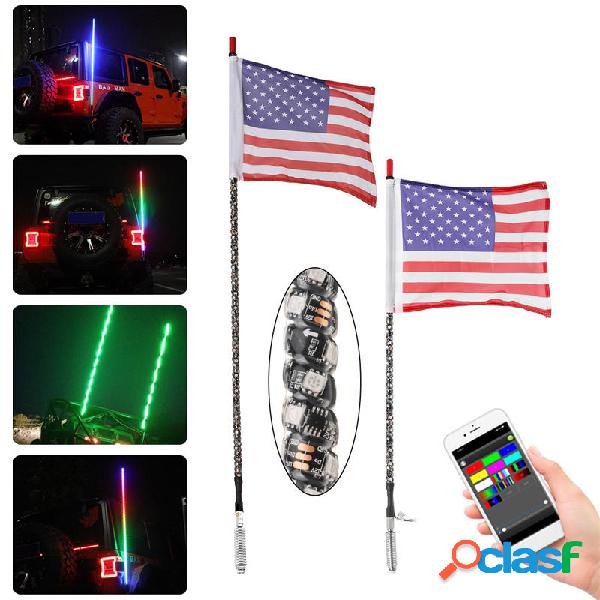 12V 3FT / 4FT bluetooth LED Flagpole Light 6000 colori 200