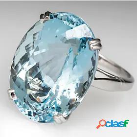 1pc Band Ring Ring For Aquamarine Women's Party Engagement