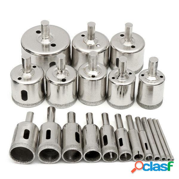 20Pcs Punta per trapano con nucleo rivestito in diamante Set