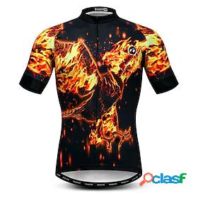 21Grams Mens Cycling Jersey Short Sleeve Black 3D Funny