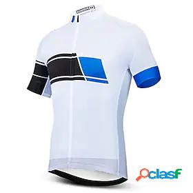 21Grams Men's Cycling Jersey Short Sleeve BlackWhite Solid