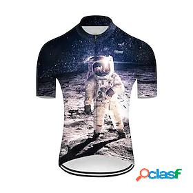 21Grams Mens Cycling Jersey Short Sleeve BlueWhite 3D Funny